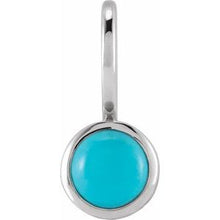 Sterling Silver Natural Turquoise Charm/Pendant 88099:135:P