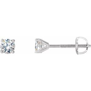 Platinum 1/8 CTW Natural Diamond Cocktail-Style Earrings