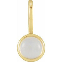 14K Yellow Natural Rainbow Moonstone Charm/Pendant 88099:109:P