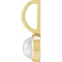 14K Yellow Natural Rainbow Moonstone Charm/Pendant 88099:109:P