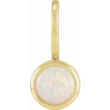 14K Yellow Natural White Opal Charm/Pendant 88099:127:P