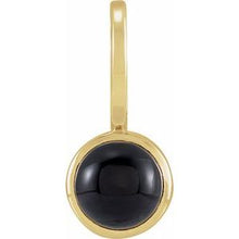 14K Yellow Natural Black Onyx Charm/Pendant 88099:123:P