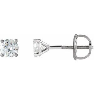 14K White 1/3 CTW Natural Diamond Cocktail-Style Earrings