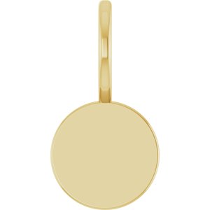 14K Yellow Engravable Disc Charm/Pendant  88225:104:P