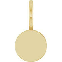14K Yellow Engravable Disc Charm/Pendant  88225:104:P