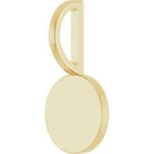 14K Yellow Engravable Disc Charm/Pendant  88225:104:P