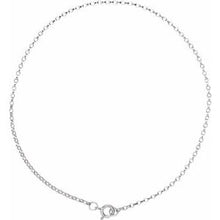 14K White 1.1 mm Rolo 7