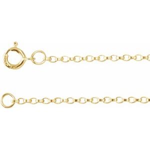 14K Yellow 1.1 mm Rolo 18" Chain CH1213:102:P