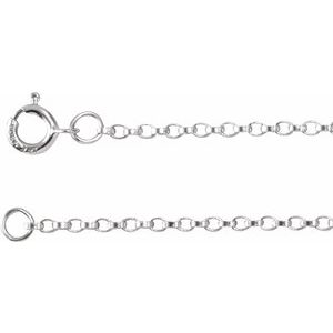14K White 1.1 mm Rolo 20" Chain CH1213:109:P