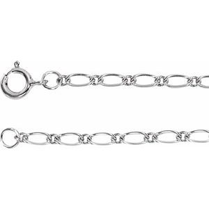 Sterling Silver 1.5 mm Figaro 16" Chain  CH1212:115:P