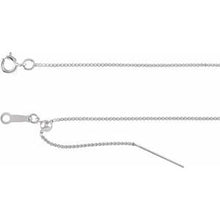 14K White 1 mm Adjustable Threader Box 16-22