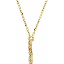 14K Yellow 1/8 CTW Natural Diamond Initial K 16