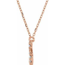 14K Rose .08 CTW Natural Diamond Initial Y 16