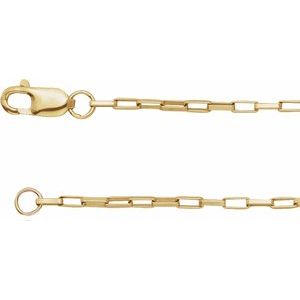 14K Yellow 1.2 mm Elongated Box 24" Chain CH1214:105:P