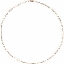 14K Rose 2.5 mm Cable 18