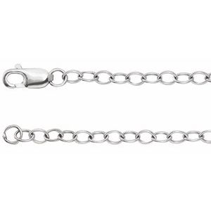 Sterling Silver 2.5 mm Cable 16" Chain CH1215:132:P
