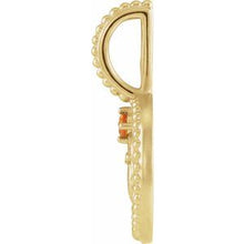 14K Yellow Natural Citrine & .005 CTW Natural Diamond Leo Charm/Pendant 88215:172:P