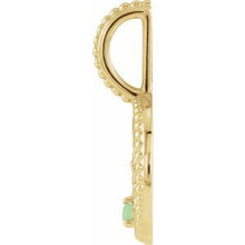 14K Yellow Natural Green Chrysoprase & .005 CTW Natural Diamond Libra Charm/Pendant 88215:214:P