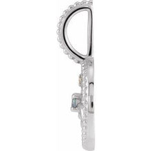 Sterling Silver Natural Aquamarine & .0025 CTW Natural Diamond Cancer Charm/Pendant 88215:188:P