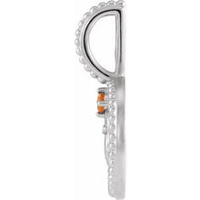 Sterling Silver Natural Citrine & .005 CTW Natural Diamond Leo Charm/Pendant 88215:171:P