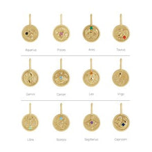 14K Yellow Natural Aquamarine & .0025 CTW Natural Diamond Cancer Charm/Pendant 88215:191:P