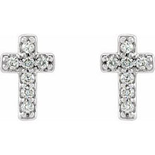 Platinum .06 CTW Natural Diamond Cross Earrings R17013:612:P