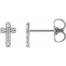 Platinum .06 CTW Natural Diamond Cross Earrings R17013:612:P