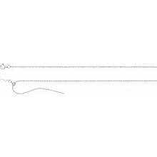 14K White 1 mm Adjustable Threader Bead 6-8