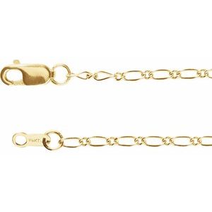 14K Yellow Gold-Filled 1.5 mm Figaro 16" Chain CH1219:113:P