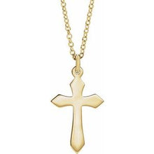 18K Yellow Gold-Plated Sterling Silver Cross 18