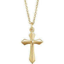 18K Yellow Gold-Plated Sterling Silver Cross 18
