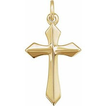 14K Yellow Cross Pendant R41293:100085:P