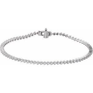 14K White 2 CTW Lab-Grown Diamond 7 1/4" Line Bracelet BRC907:LG504:P