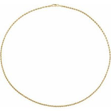 14K Yellow 2 mm Hollow Rope 16