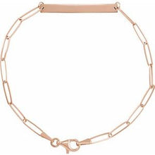 14K Rose Engravable Bar 7