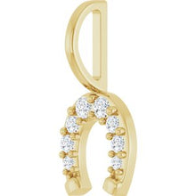 14K Yellow 1/8 CTW Natural Diamond Horseshoe Charm/Pendant 88404:105:P