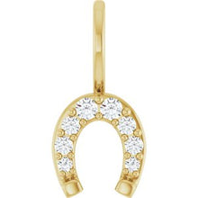 14K Yellow 1/8 CTW Natural Diamond Horseshoe Charm/Pendant 88404:105:P