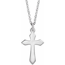 14K White Cross 18
