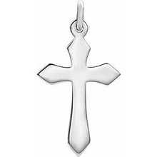 14K White Cross Pendant R41293:100089:P