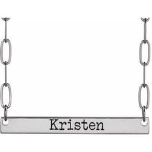 Sterling Silver Engravable Bar 18