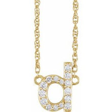 14K Yellow 1/8 CTW Natural Diamond Lowercase Initial D 16