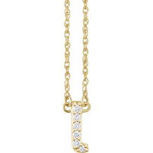 14K Yellow 1/6 CTW Natural Diamond Lowercase Initial L 16