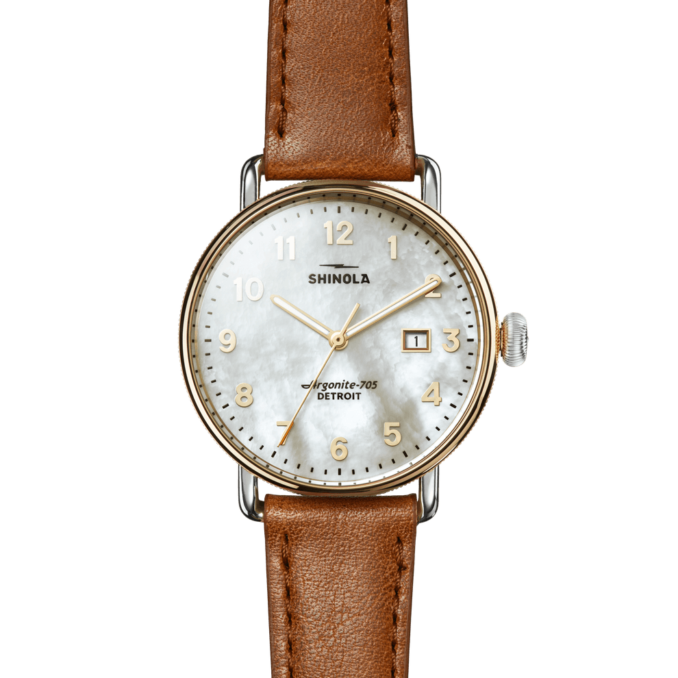 Shinola Canfield Watch 38mm S0120315244-1-WhtMOP-38-USA