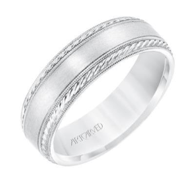 Low Dome Milgrain Edge Carved Wedding Band 11-WV8672P65-L.00