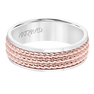 Low Dome Round Edge Carved Wedding Band  11-WV8728P7-L.00