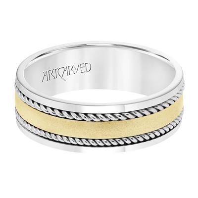 Low Dome Round Edge Carved Wedding Band  11-WV8731WY7-G.01