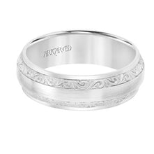 Low Dome Flat Edge Carved Wedding Band 11-WV8782W7-G.00-3.00