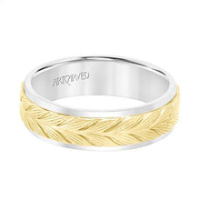 Low Dome Round Edge Carved Wedding Band