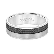 Flat Round Edge Carved Wedding Band
