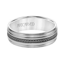 Low Dome Round Edge Carved Wedding Band